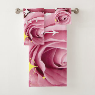 Collection Reverie rose : Ensemble de serviettes d