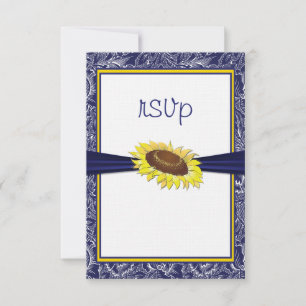 Collection Royal Blue and Yellow Sunflowers RSVP