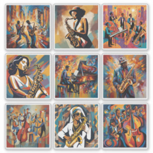 Collection Sticker Art Musique Jazz