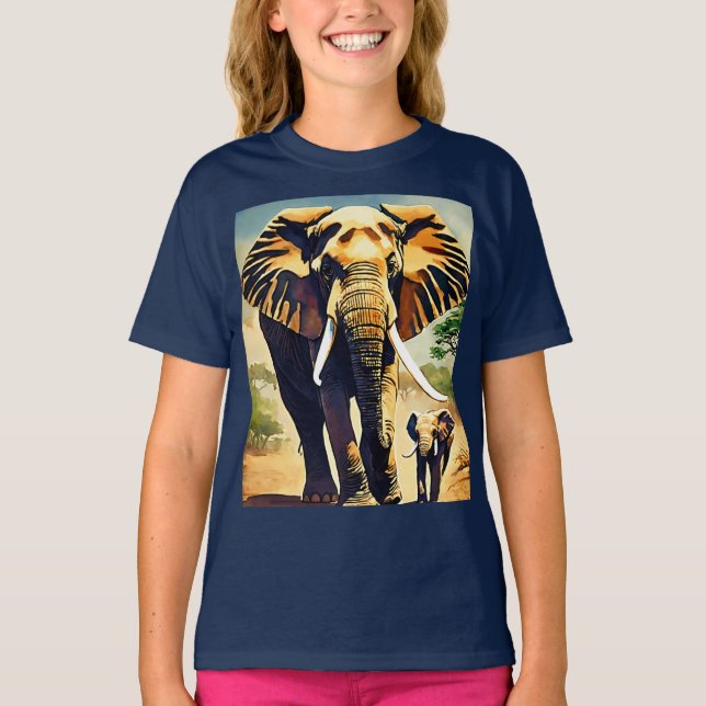 Collection T-shirt famille éléphant (Devant)