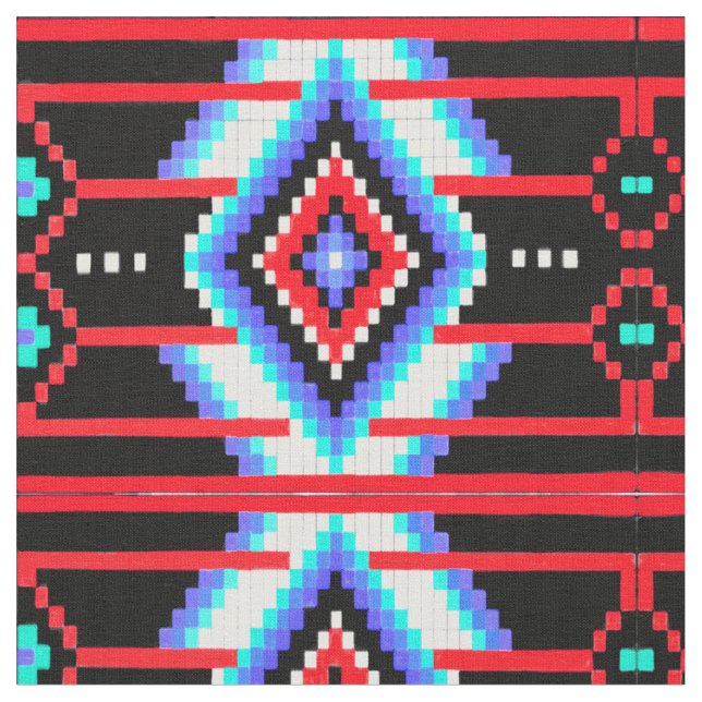 Collection tribale tissu rouge (Fermer)