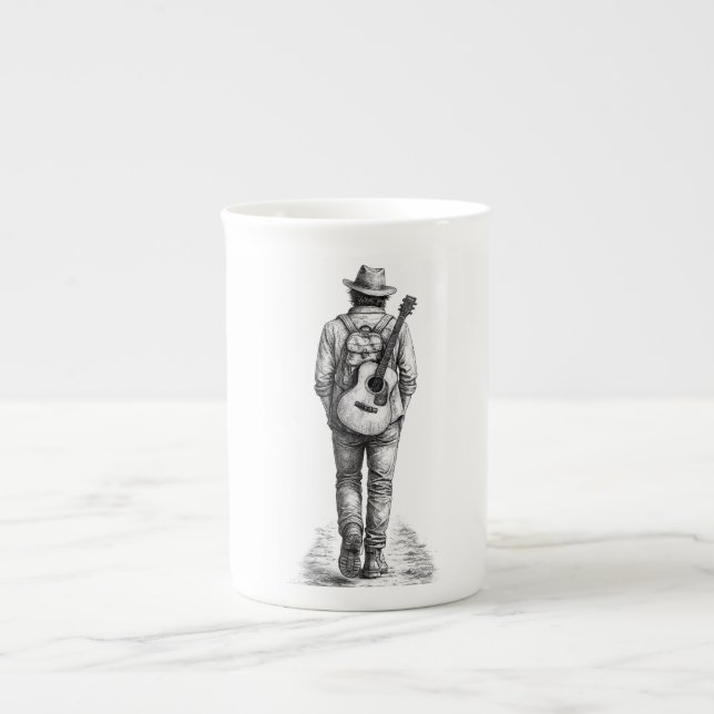 Collection Wanderer – Mug du voyageur à la guitare (Devant)