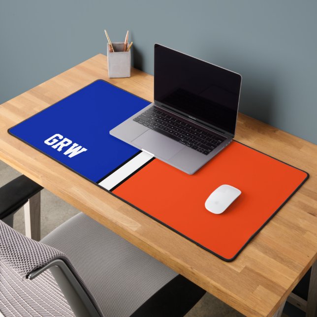 Collège Colors Royal Blue & Orange Monogramme (Bureau 2)