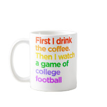 College Football samedi tasse de café