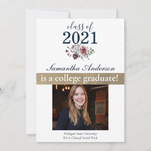 College Graduate Class of 20xx Faire-part Card