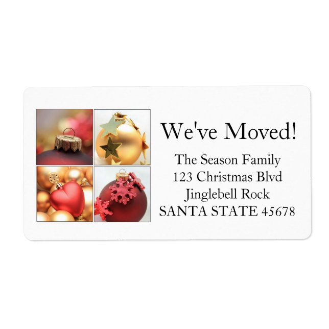 Coller le Étiquette de adresse de Noël (Devant)