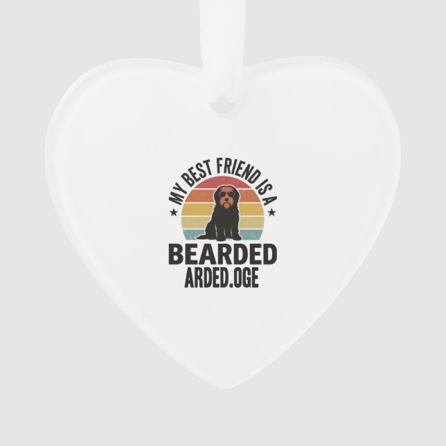 Colley barbu Design pour amateur de chien Coucher  (devant)