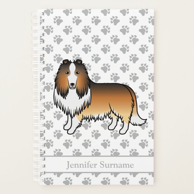 Colley Rough Sable Mignon Chien de Dessin Animé &  (Devant)