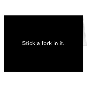 Collez une fourchette dans elle carte