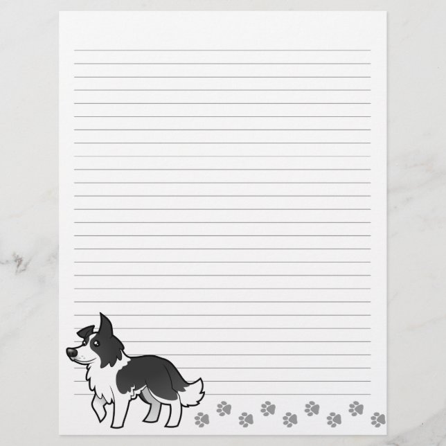 Collie de frontière de dessin animé (Devant)