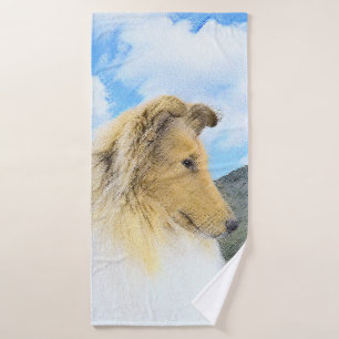 Collie en Montagne (Rough) Peinture - Chien Art