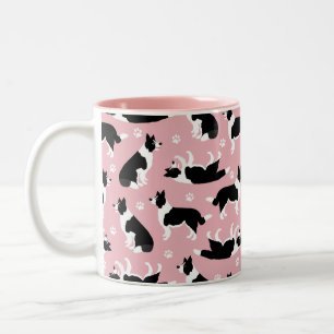 Collie frontalier et Mug à café à deux tons Emp