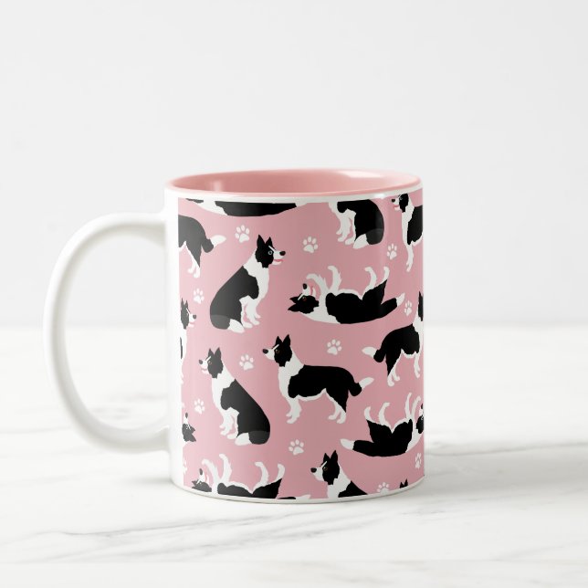 Collie frontalier et Mug à café à deux tons Emprei (Gauche)