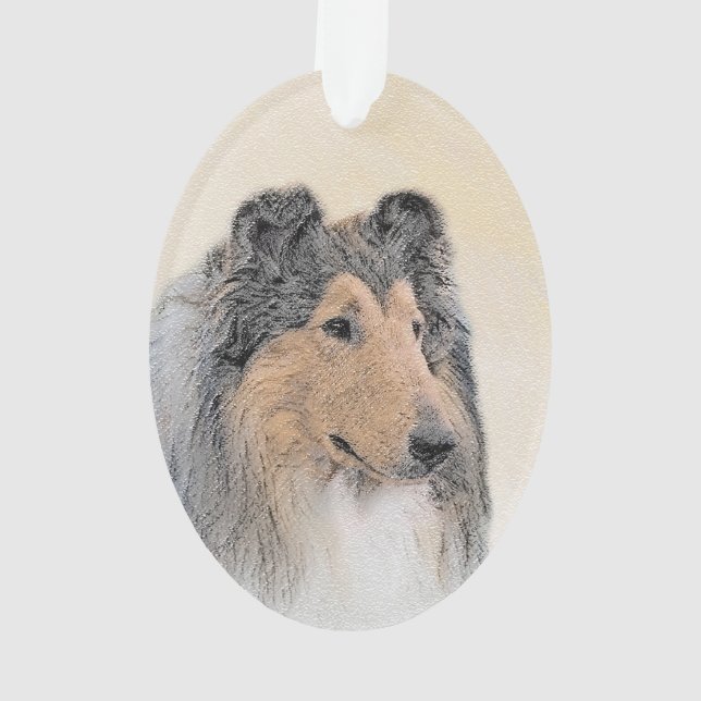 Collie (Rough) Peinture - Cute Original Chien Art (dos)