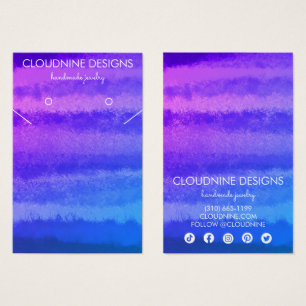 Collier à oreille bleu violet Bijoux Carte d'affic