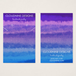 Collier à oreille bleu violet Bijoux Carte d'affic