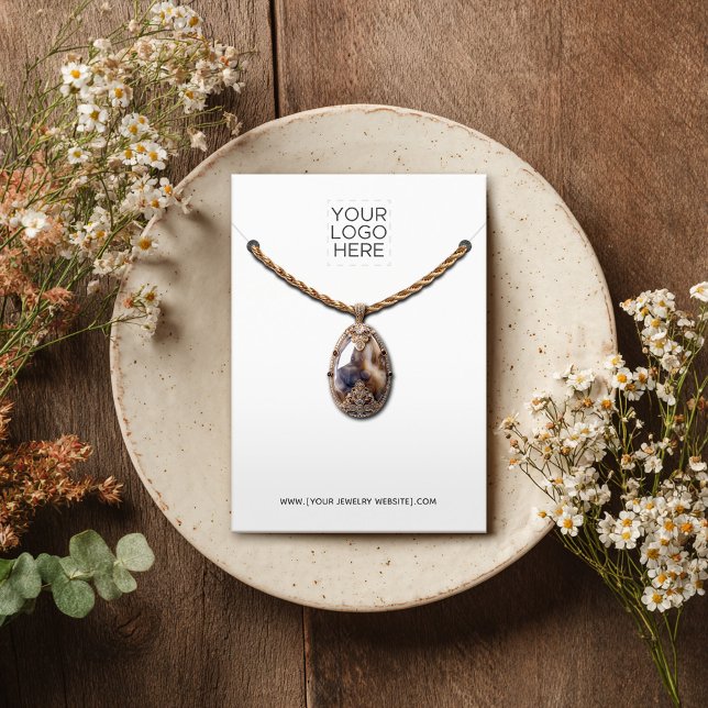 Collier Ajouter Votre Logo Carte d'affichage Bijou (Créateur téléchargé)