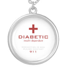 Alerte Médicale blanche, diabétique