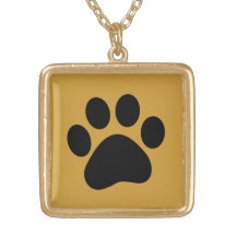 Collier Amoureux des chiens avec empreinte de patt