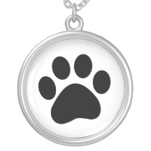 Collier Amoureux des chiens avec empreinte de patt