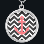 Collier Ancre noire de rose de Chevron<br><div class="desc">Ancre noire de rose de Chevron</div>