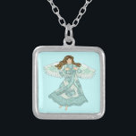 Collier Ange chrétien océanique<br><div class="desc">Collier Ocean Angel, Vêtements Angel, T-shirts Angel, Cadeaux Angel par ArtMuvz Illustration. T-shirt Angel correspondant pour maman, papa, enfants, bébé. Ange chrétien cadeaux d'anniversaire et de noël, sac fourre-tout nautique, mug, casquette. T-shirt Angel, cadeaux et vêtements. Les cadeaux d'anges sont une façon réfléchie et significative de montrer à quelqu'un qui...</div>