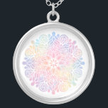 Collier *~* Aquarelle Pastel Rainbow Mandala Spirituel<br><div class="desc">BIJOUX AVEC INTENTION (R) ARGENT ARGENT MANDALA PASTEL NECKLACE - Pour les guérisseurs , la guérison , la guérison de l'énergie* Carte-cadeau améliorée - Aquarelle soignant la beauté de RAINBOW PASTEL SIMPLE MINIMAL MANDALA doux Esoteric Spirituel Métaphysique Nouveau Âge PLATEAU NECKLACE DE MANDALA Ce modèle de MANDALA doucement puissant fonctionnera...</div>