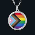 Collier Arc-en-ciel Lgbtq drapeau de la diversité gay<br><div class="desc">Arc-en-ciel Lgbtq drapeau gay drapeau Argent Plated Collier Pride lgbt lgbtq diversité inclusive trans progrès gay drapeau arc-en-ciel</div>
