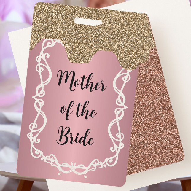 Collier badge pour la mère de la mariée pour enter (Mother of the bride)