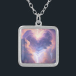 Collier Beautiful heart of clouds and lightning. AI<br><div class="desc">Very beautiful image with a heart of lightning and clouds. Perfect design for generative content.</div>