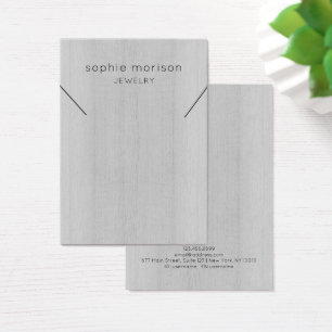 Collier Bijoux Carte d'affichage ・ Bois blanc