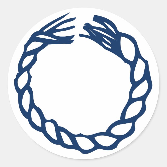 Collier bleu marine blanc étiquette de pot épice (Devant)