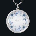 Collier Botanique Fleurs Bleues<br><div class="desc">Beau collier de fleurs Bleues Botaniques</div>