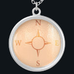 Collier boussole au nord-sud est-ouest de nouvelles<br><div class="desc">taille au nord-sud est-ouest de boussole de nouvelles : Grand Gardez votre image préférée, conception, ou les mots de l'inspiration ferment votre coeur avec ce beau collier plaqué fait sur commande rond d'argent sterling. Accomplissez un 18" la chaîne argentée sterling (2" supplément) et le fermoir de griffe de homard, ce...</div>