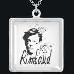 Collier Carré de portrait RIMBAUD<br><div class="desc">Portrait d'Arthur Rimbaud sur collier carré. N'oubliez pas toute la collection.</div>