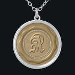 Collier *~* Cercle Diamant Monogramme de cire dorée<br><div class="desc">Energetiquement Amélioré PendantLa lettre "A" OEUVRE D'ARGENT DE SEAL SEAL SEAL SILVER PLATED NECKLACE. VÊTEMENTS DE CIRE ÉPARGNANTE / TISSUS - Idéal pour une enveloppe spéciale , les fêtes de fête et bien plus encore. Le design est ELEGANT CLASSIC et RICH. Les faux DIAMONDS lui donnent une jolie SPARKLE... comme...</div>