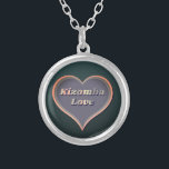 Collier Coeur d'amour Kizomba<br><div class="desc">Kizomba Love coeur design dans des couleurs gris, rose sombre. Un cadeau idéal pour les amateurs de Kizomba, les danseurs, les professeurs.</div>