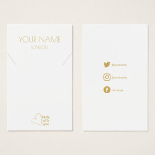 Collier coeur or ou carte d'affichage bracelet