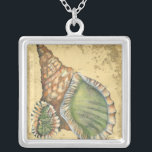 Collier Coquillage Brown et vert<br><div class="desc">Si vous ne pouvez pas vous rendre à la plage aujourd'hui, obtenez cette image de style classique de ce coquillage vert et marron unique aujourd'hui! Ce coquillage au bord de l'océan est entouré de sable chaud dans ce tableau et serait parfait pour tous les produits nautiques.</div>