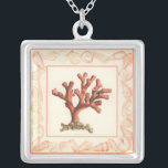 Collier Corail rouge avec bordure conique<br><div class="desc">Obtenez cette oeuvre moderne aujourd'hui avec arrière - plan couleur crème. Cette oeuvre d'art contient un corail rouge,  ombragé,  très tranchant et très vivant avec une bordure décorative en coquille de conque. C'est une oeuvre d'art contemporain qui conviendra parfaitement à tout type de thème nautique que vous cherchez.</div>