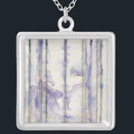 Collier Couleur d'aquarelle Violet Free Expression<br><div class="desc">Cette oeuvre extraordinaire de libre expression de Jennifer Goldberger est une aquarelle violette pleine de vie. Les lignes noires courent verticalement dans la pièce, et les gouttes de violet s'étendent d'eux comme des vagues dans un lac. Une impression merveilleuse qui irait bien sur un certain nombre de produits Zazzle. Commandez...</div>
