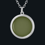 Collier Couleur solide verte de l'Armée<br><div class="desc">Couleur solide verte de l'Armée</div>