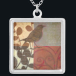 Collier Damask Sparrow<br><div class="desc">Ce dessin d'art contemporain d'un moineau brun et d'autres détails inspirés du collage ajoutera du caractère à tout salon ou salle à manger. L'image comprend un thème de couleur rouge et marron. Obtenez aujourd'hui cette belle et unique impression artistique de l'artiste Norman Wyatt.</div>