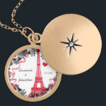 Collier d'anniversaire de la Tour Eiffel Vintage m<br><div class="desc">Mariage Keepsaké Mariage Colliers - pour changer la couleur arrière - plan - cliquez sur personnaliser - cliquez sur modifier - choisissez l'outil dernier dans le menu déroulant et choisissez parmi l'une des couleurs affichées ou entrez votre code hexadécimal rgb pour votre couleur de mariage personnalisée - pour changer la...</div>