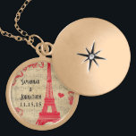 Collier d'anniversaire de la Tour Eiffel Vintage m<br><div class="desc">Mariage Keepsaké Mariage Colliers - pour changer la couleur arrière - plan - cliquez sur personnaliser - cliquez sur modifier - choisissez l'outil dernier dans le menu déroulant et choisissez l'une des couleurs affichées ou entrez votre code hexadécimal rgb pour votre couleur de mariage personnalisée - pour changer la couleur...</div>