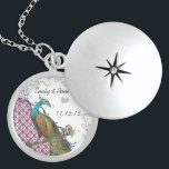 Collier d'anniversaire de Peacock Vintage mariage<br><div class="desc">Colliers de conservation Choisissez soit Plat Argent,  soit Argent Argent Sterling</div>