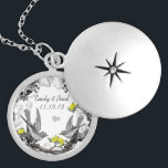 Collier d'anniversaire des oiseaux Vintages<br><div class="desc">Colliers de conservation Choisissez soit Plat Argent,  soit Argent Argent Sterling</div>