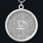 Collier d'argent en dentelle gris<br><div class="desc">Beau collier en argent Lace Sterling - couleur arrière - plan peut être changée.. Grand comme une faveur de mariage,  un cadeau mariage,  un cadeau d'anniversaire ou un cadeau de vacances.</div>