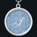 Collier d'argent stérile en dentelle bleue<br><div class="desc">Beau collier en argent Lace Sterling - couleur arrière - plan peut être changée. Grand comme une faveur de mariage,  un cadeau mariage,  un cadeau d'anniversaire ou un cadeau de vacances.</div>