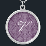 Collier d'argent stérile violet profond<br><div class="desc">Beau collier en argent Lace Sterling - couleur arrière - plan peut être changée. Grand comme une faveur de mariage,  un cadeau mariage,  un cadeau d'anniversaire ou un cadeau de vacances.</div>